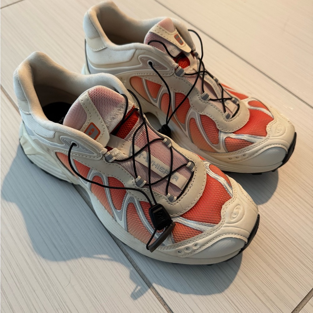 Salomon Athletic Sneakers in Cream and Coral - Picture 5 of 7